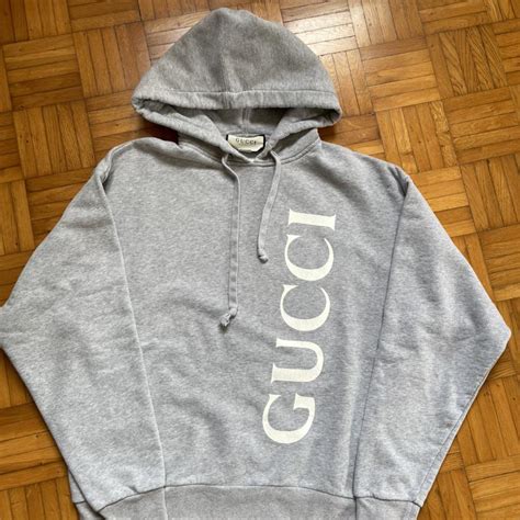 felpa gucci grigia cappuccio|Felpe con cappuccio Gucci uomo .